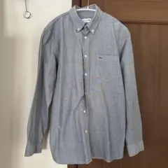 ラコステ　ボタンダウンシャツ　グレー