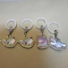 サンリオキャラクターズ　アクリルチャーム　クリームinスナック　4点セット