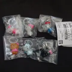 ハローキティ カプセルトイ 全6種類　めじるしアクセサリー　コンプリート