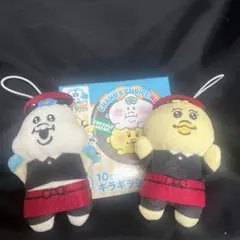んぽちゃむきみまろぬいぐるみと缶バッチ