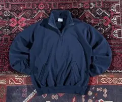 champion ヘビーウェイト ハーフジップ スウェット ネイビー L