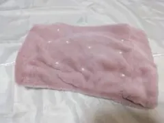 【パール付きスヌード】ファー　マフラー　ファッション小物　ピンク　姫ギャル