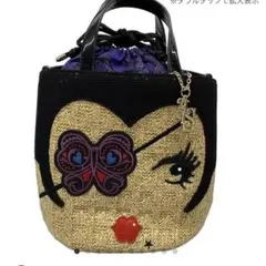 アナスイ トートバッグ 黒/ベージュ