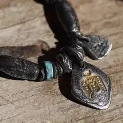 イーグルネックレスターコイズ付き　ヴィンテージネックレス　ナバホ族