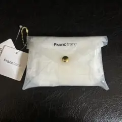 【新品未使用】Francfranc チュールバッグ フラワー柄 ホワイト