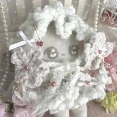 ぬい服 10cm~12cm ヘッドドレス ぬいぐるみ 編み物 ぬい帽子 花
