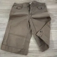 レディース ハーフパンツ ブラウン Lサイズ　kazzok　綿のサムネイル