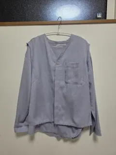 長袖シャツ ブラウス カットオフデザイン KBF
