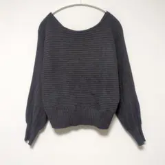 ナチュラルビューティーベーシック 2way ニット チャコールグレー FR