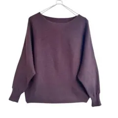 ドレスキップ ドルマンスリーブニット 茶色 ブラウン フリーサイズ