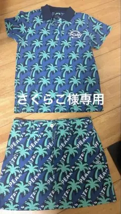 PEARLY GATES ヤシの木柄 ポロシャツ スカート セットのサムネイル