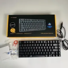 e元素ゲーミングキーボード メカニカル式キーボード 青軸・ブラック