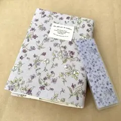 【専用】195 ビオラパープル　ブックカバー　文庫本サイズ　栞付き