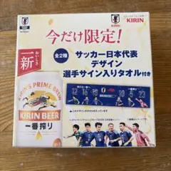 サッカー日本代表 デザイン　選手サイン入りタオル　青色