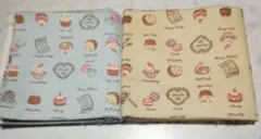 スイーツ柄 端切れ生地 2色 セット