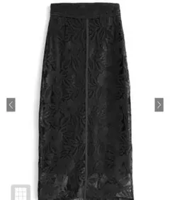 花柄レースバックスリットタイトスカート[nh49]