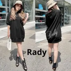 新品タグ付☆ Rady バックロゴフーディワンピース
