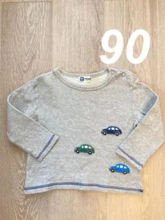 KP BOY ロンT Tシャツ 長袖 90 くるま 男の子 無地のサムネイル