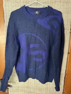 PAUL SMITH ネイビー ロゴ入り ニット L