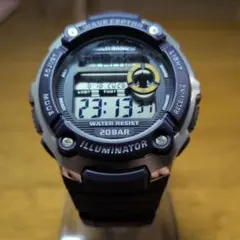 CASIO WAVE CEPTOR デジタル腕時計 本体電波受信(ネイビー)