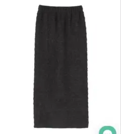 NATURAL BEAUTY BASIC　ふくれジャガードタイトスカート　黒
