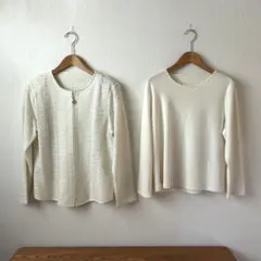 【2点セット】ツイードジャケット&カットソー