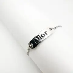 3149-3 極美品✨　Dior　ブレスレット　シルバー　CD ロゴ　希少　刻印