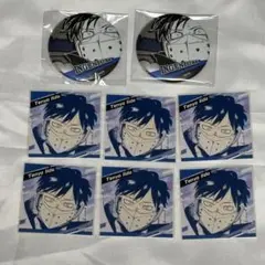 ヒロアカ 原画展 飯田天哉 スクエアステッカー デコレクション缶バッジ