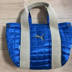 PUMA キルティング トートバッグ ブルーのサムネイル