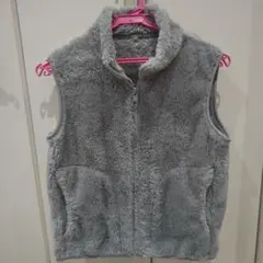 【美品】150グレー フリース ベスト
