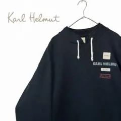 【匿名配送】カールヘルム スウェット オーバーサイズ プルオーバー 黒 ワッペンのサムネイル