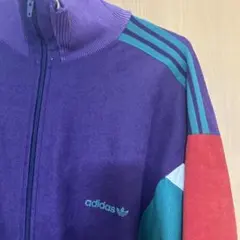 値下げ交渉⭕️adidasトラックジャケット　70s.ベロア生地
