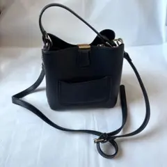 Edit Sheen ワンハンドルミニスクエアカラーバッグ ブラック