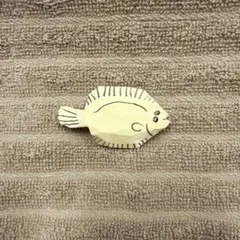 木彫り カレイ 木製オブジェ ハンドメイド