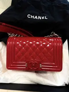 CHANEL Boy Chanel パテントレザー ショルダーバッグae - メルカリ