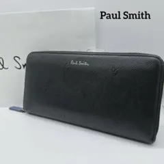 Paul Smith ポールスミス　スミシーハート　ブラック ブルー　長財布