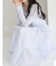 snidel シアーイレヘムニットコンビワンピース