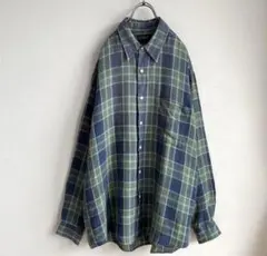 古着 90's J.CREW Jクルー チェック リネン シャツ