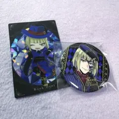 ツイステッドワンダーランド ルーク・ハント ハロウィングリッター缶バッジ カード