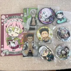 鬼滅の刃 複数キャラクター 9点まとめ ラバーストラップ 缶バッジ ヘアクリップ