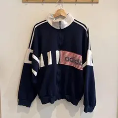 adidas トラックジャケット ネイビー レッド