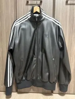 adidas フェイクレザージャケット L 黒 3本ラインのサムネイル