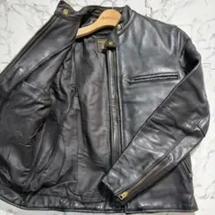 ト*ラ様 38size✨バンソン シングルライダース 牛革 ブラック 黒 レザーのサムネイル