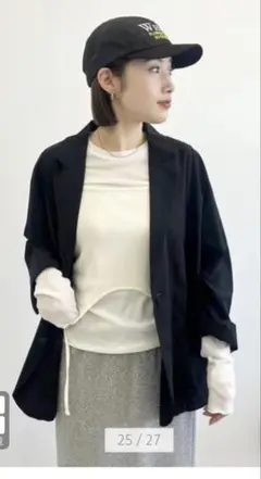 値下げ☆<CITEN＞ライト テーラード ジャケット　ブラック☆フリーサイズ