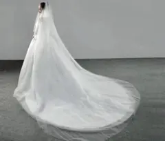 値下げ✨ウエディングベール　ウェディングドレス　4m ロングベール