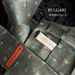 BVLGARI ネクタイ グレー セッテピエゲ 建築物柄
