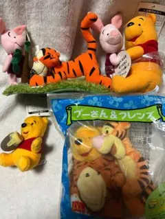 【未使用】くまのプーさん　ぬいぐるみ4種