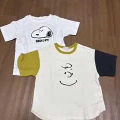 SNOOPY Tシャツ 2枚セット 130センチ　チャーリーブラウン　GUのサムネイル