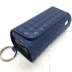 ◆アイコス イルマi ケース iqos iluma 用 カラビナ 編み目 紺 １