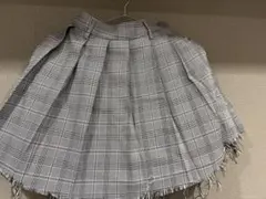 ダーリッチ　Darich グレー系チェック プリーツスカート